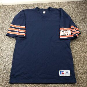 Vintage Chicago Bears Jersey Russell Athletic Blank Blue Mens 48 (XL) USA Made